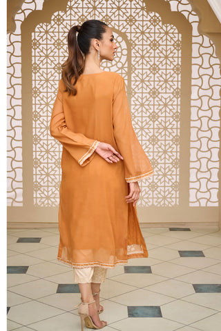 DA-1755 ORANGE EMBROIDERED KURTA