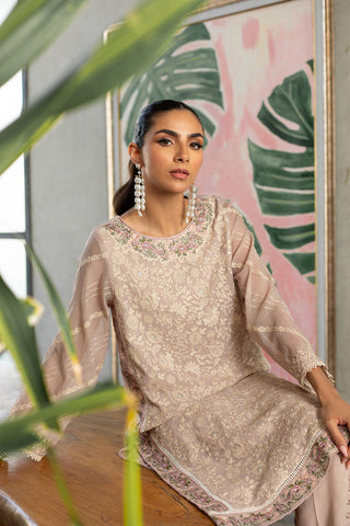 DA-2225 LIGHT PINK EMBROIDERED KURTA WITH TROUSER
