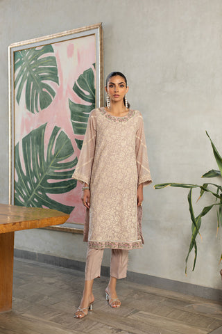 DA-2225 LIGHT PINK EMBROIDERED KURTA WITH TROUSER