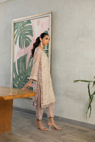 DA-2225 LIGHT PINK EMBROIDERED KURTA WITH TROUSER