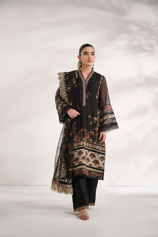 SS24DD-2469  BLACK DUPATTA