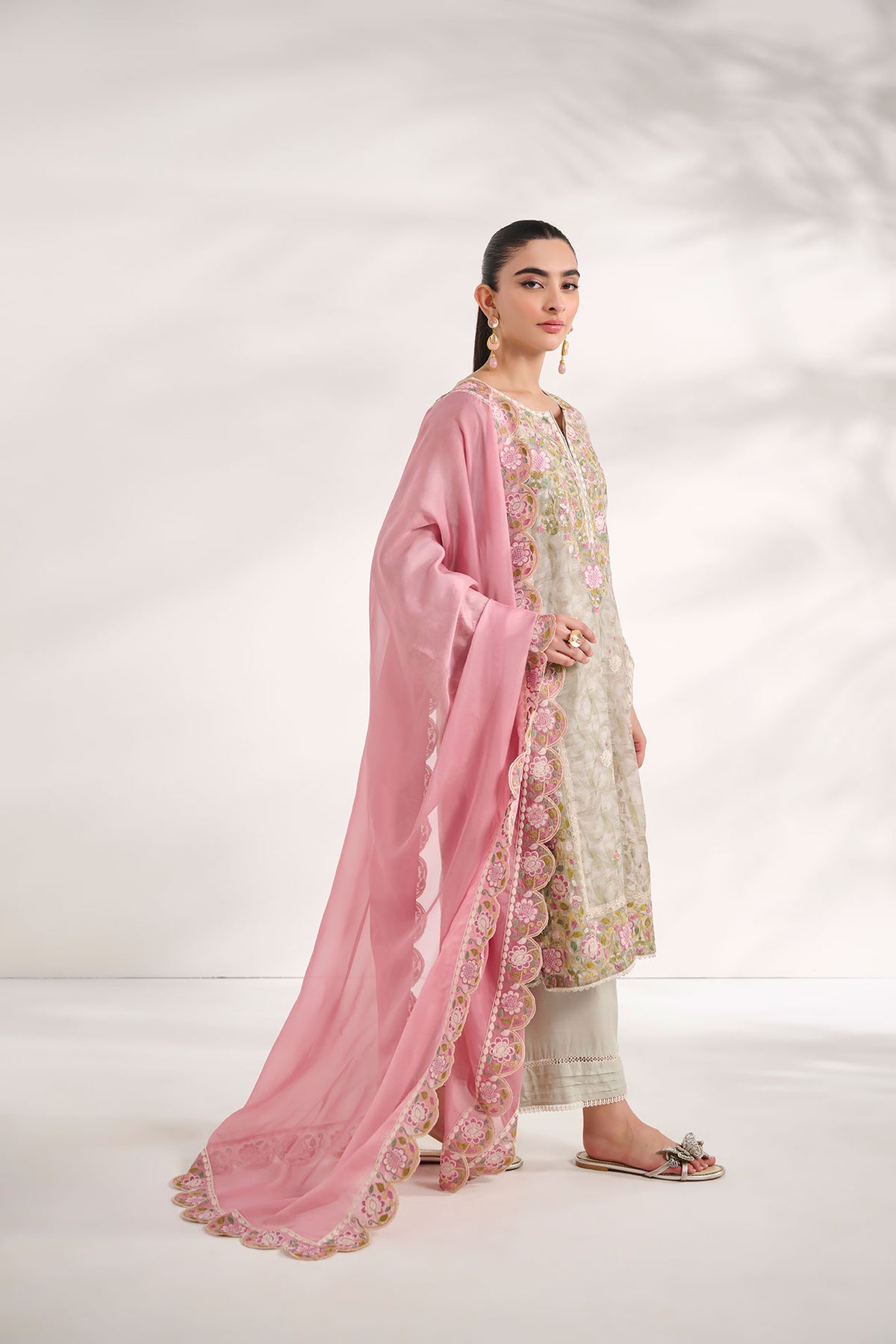 SS24DD-2588  PINK DUPATTA