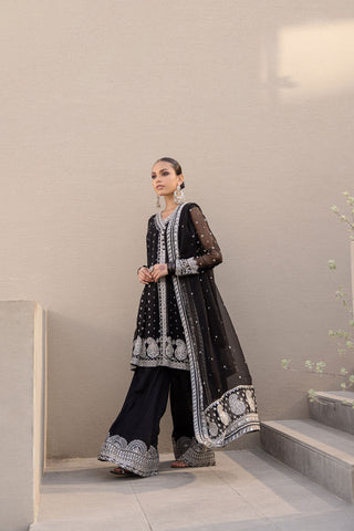 FW24DD-2652  BLACK DUPATTA