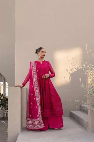 FW24DD-2653  DARK PINK DUPATTA