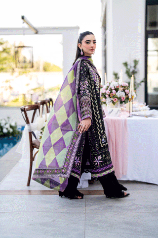 SS25DD-2690 BLACK DUPATTA