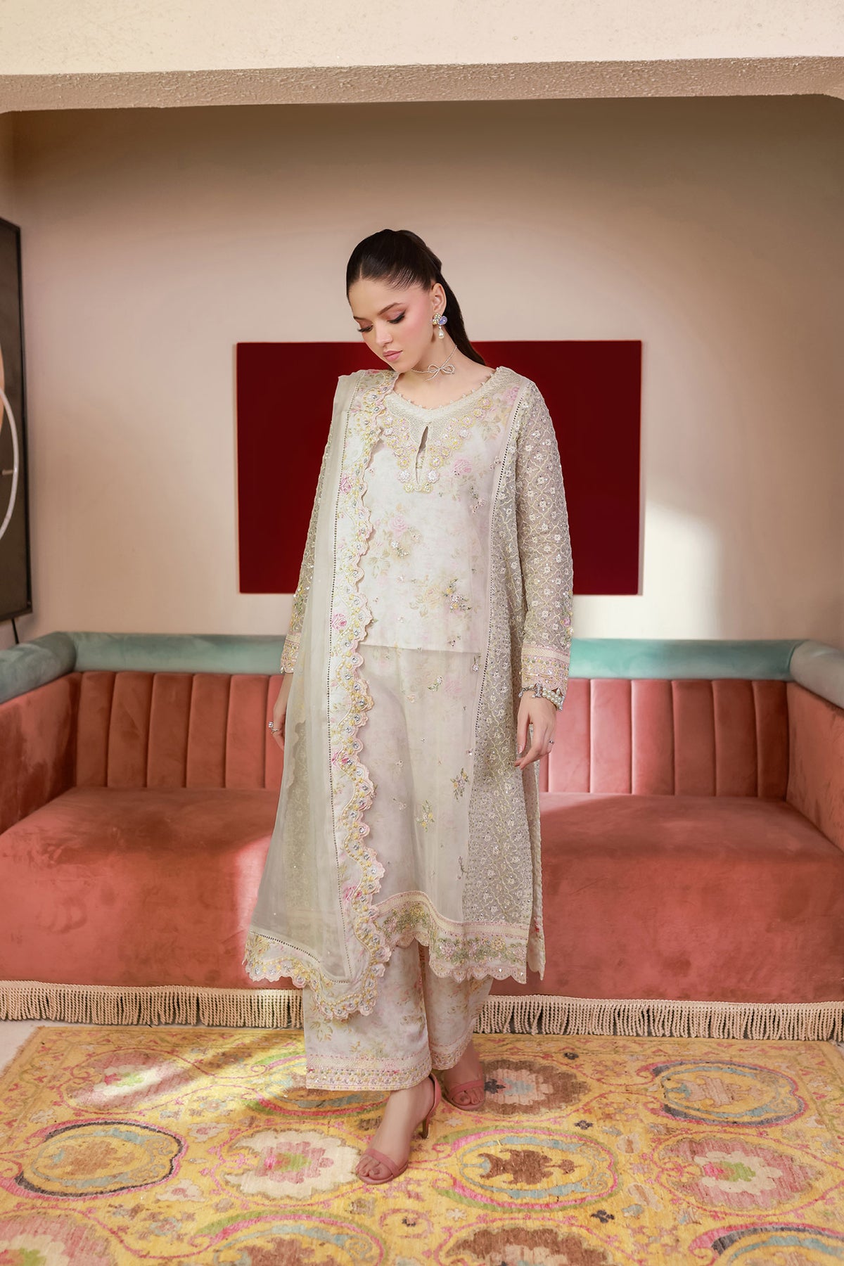 SS25DD-2711  OFF WHITE DUPATTA