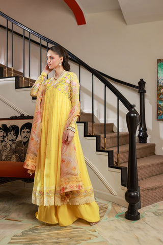 SS25DD-2713  YELLOW DUPATTA