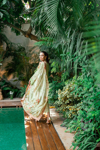 SS25DD-2751  L-GREEN DUPATTA