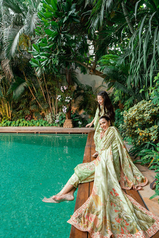 SS25DD-2751  L-GREEN DUPATTA