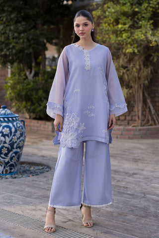 SS25DA-2769  LAVENDER  2PCS  EMBROIDERED KURTA WITH TROUSER