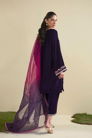FW25DD-2811  PURPLE TIE-DYE DUPATTA