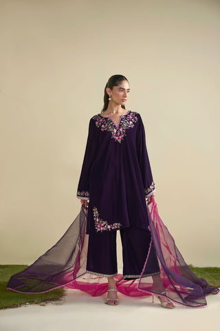 FW25DD-2811  PURPLE TIE-DYE DUPATTA