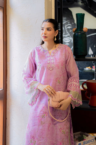 FW25DA-2861 LILAC 2PCS  EMBROIDERED KURTA WITH TROUSER