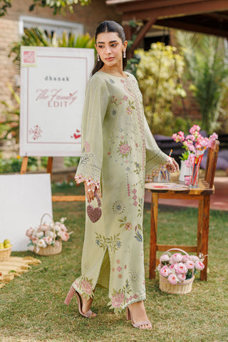 SS26DA-2904 MINT GREEN 2PCS  EMBROIDERED KURTA WITH TROUSER