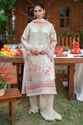 DUPATTA: SS26DD-2912  L-PINK PRINTED DUPATTA