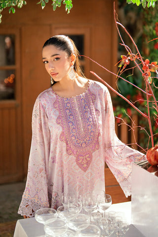 SS26DA-2914 LIGHT PINK -SILK TUNIC - 1PCS HAND EMBELLISHED  KAFTAN