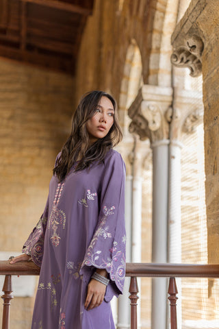 SS26DA-2919 LILAC - 1PCS - EMBROIDERED KAFTAN