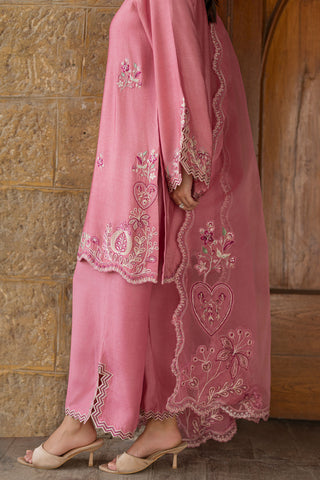 DUPATTA: SS26DD-2926  PINK EMBROIDED DUPATTA
