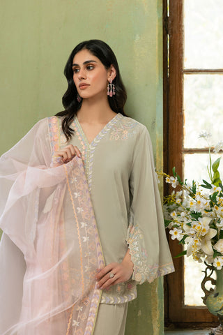 Dupatta : FW26DD-3018  PINK  EMBROIDERED  DUPATTA