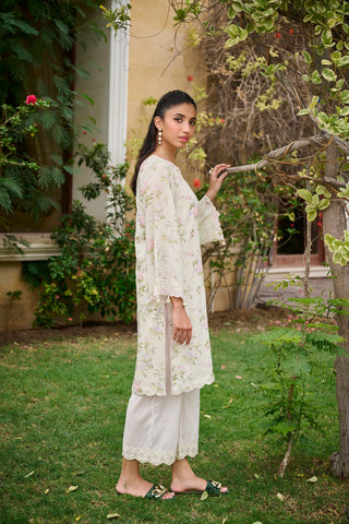 DC-0536 L-GREEN EMBROIDERED KURTA