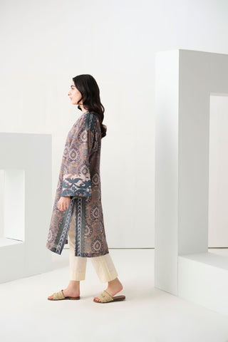 DC-0544 BROWN DIGITAL PRINTED KURTA