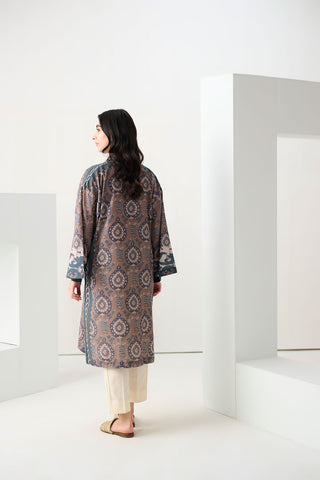 DC-0544 BROWN DIGITAL PRINTED KURTA