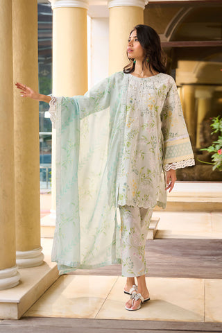 DD-1077 L-GREEN DUPATTA