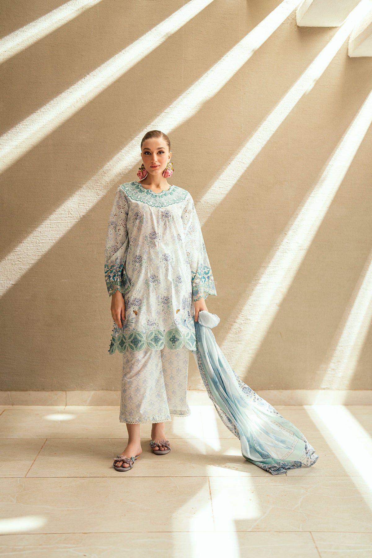 SS25DD-2537  SKY BLUE DUPATTA
