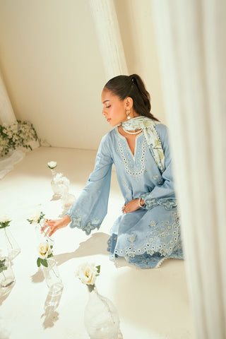 SS25DD-2553  SKY BLUE DUPATTA