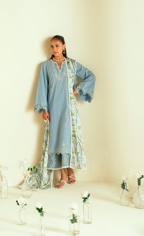 SS25DD-2553  SKY BLUE DUPATTA