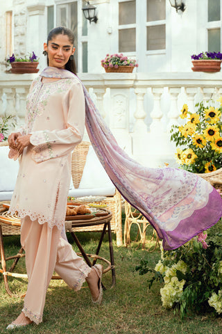 SS25DD-2576  PURPLE PRINTED DUPATTA