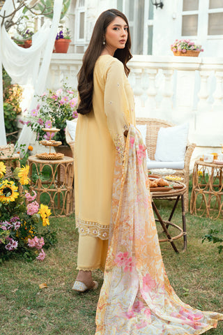 SS25DD-2578  YELLOW PRINTED DUPATTA