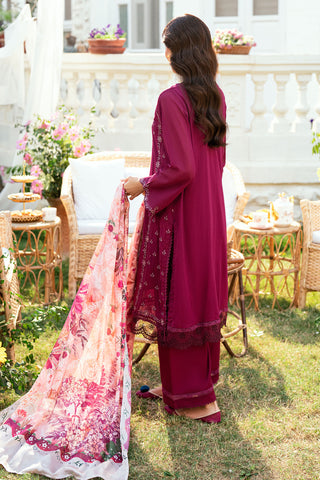 SS25DD-2582  PINK PRINTED DUPATTA