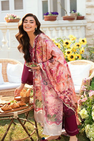 SS25DD-2582  PINK PRINTED DUPATTA