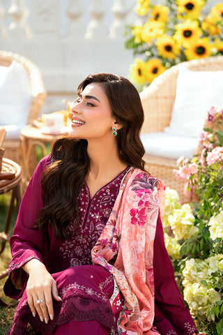 SS25DD-2582  PINK PRINTED DUPATTA