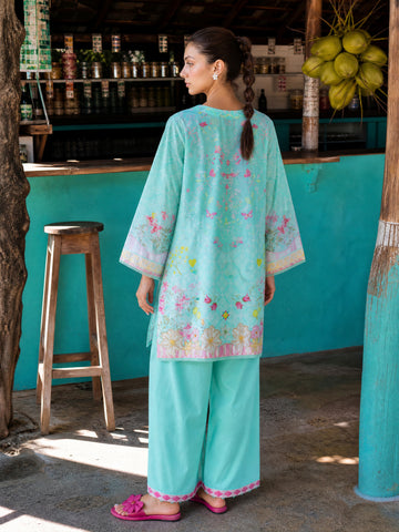 SS26DC-2615 SEA GREEN LAWN 2PCS EMBROIDERED KURTA WITH TROUSER