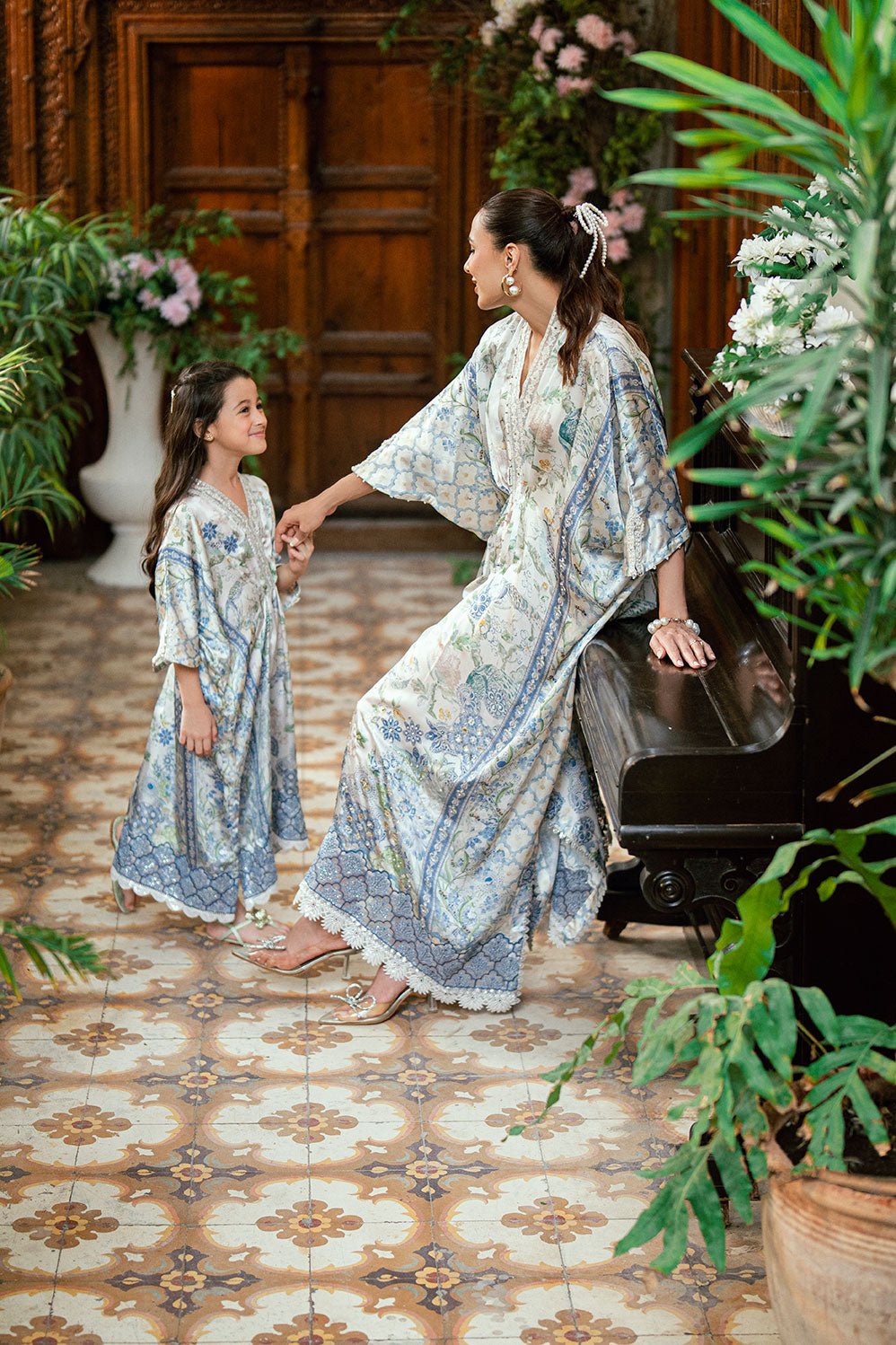 SS25DK-0201 SKY BLUE 1 Pcs Kaftan