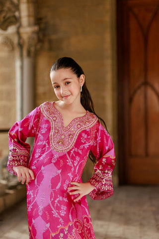 SS26DK-0233 DARK PINK 1 Pcs Kaftan