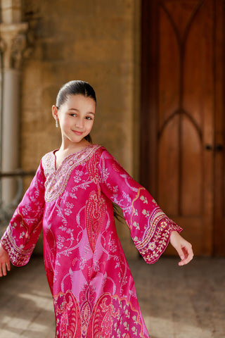 SS26DK-0233 DARK PINK 1 Pcs Kaftan