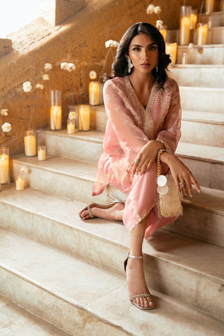 FW25DL-0340 PINK 2PCS SHIRT WITH TROUSER