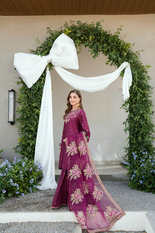SS25DD-2701  DARK PINK DUPATTA