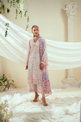 Purple dupatta by Dhanak