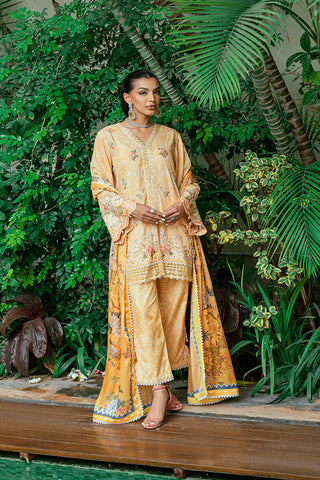 SS25DD-2753  YELLOW DUPATTA