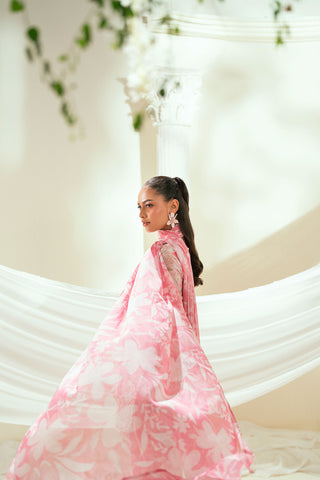 SS25DC-2552 PINK LAWN 2PCS EMBROIDERED KURTA WITH TROUSER