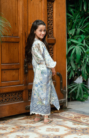 SS25DK-0201 SKY BLUE 1 Pcs Kaftan