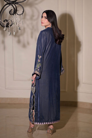 FW26DA-3001 GREY 1PCS EMBROIDERED KAFTAN