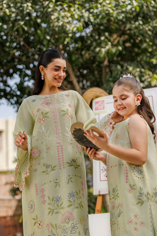 SS26DA-2904 MINT GREEN 2PCS  EMBROIDERED KURTA WITH TROUSER