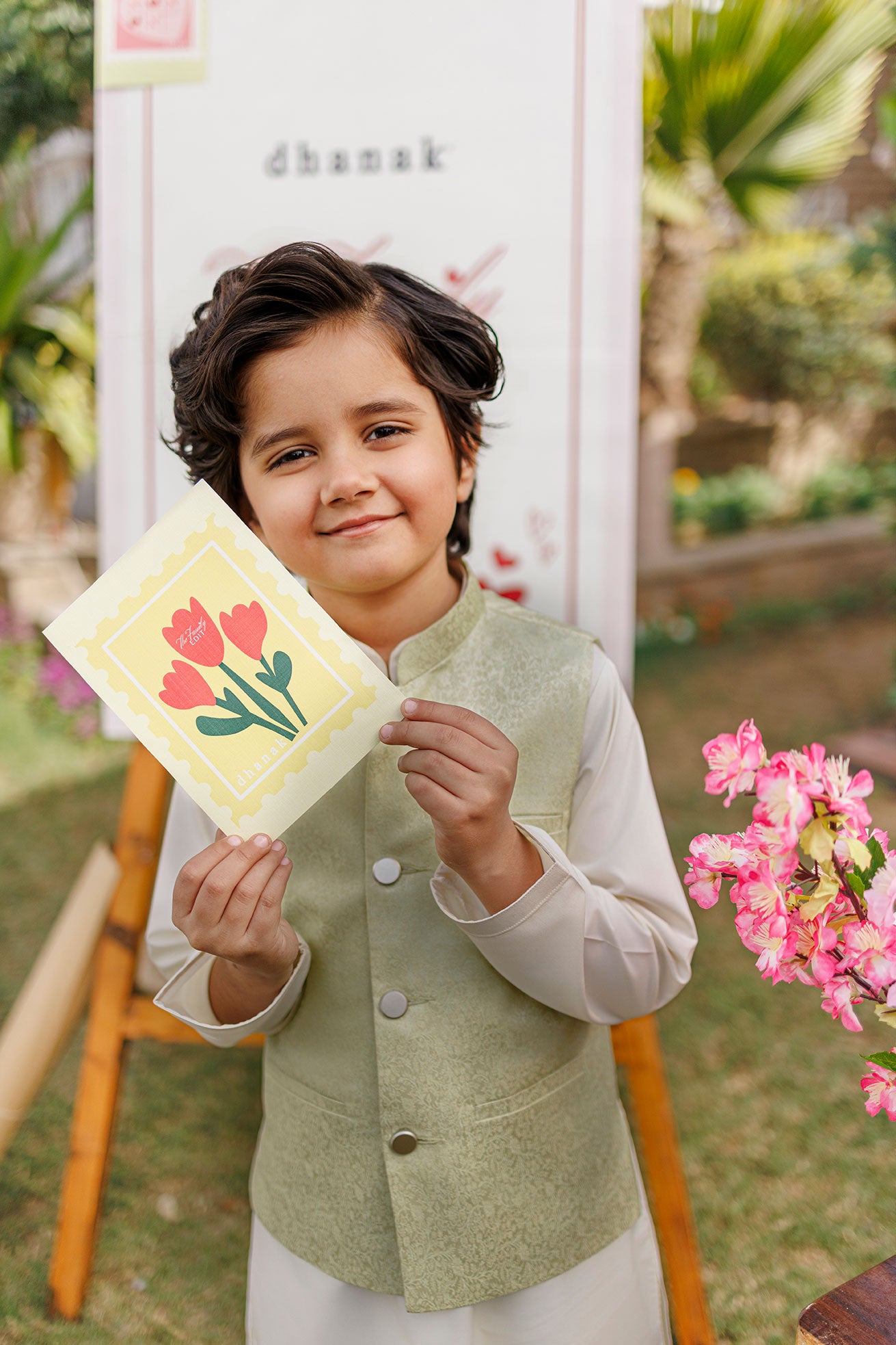 SS26DK-0223 - MINT GREEN  -  KURTA ,PAJAMA & WAIST COAT - 3PCS