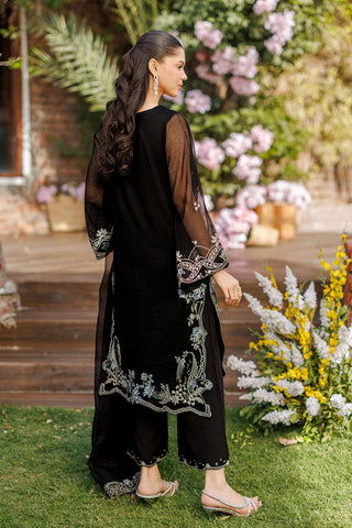 SS26DA-2905 BLACK 2PCS  EMBROIDERED KURTA WITH TROUSER