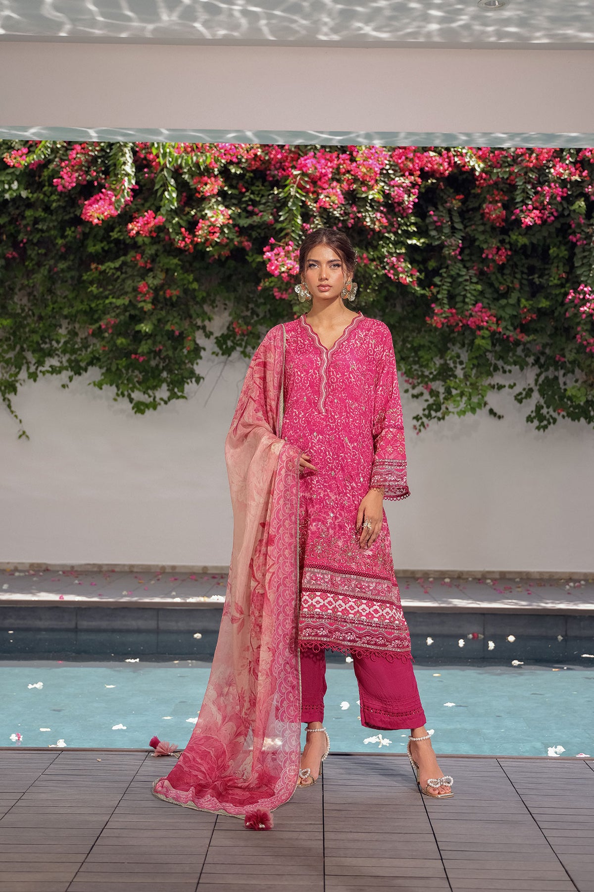 SS24DD-2514  PINK DUPATTA
